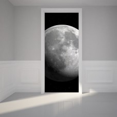 Door Mural Wall Sticker Luna Full Moon - Self Adhesive Door Wrap Bubble Free    263751367759